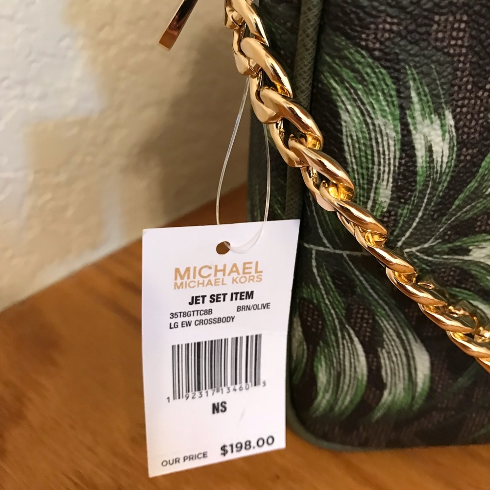Michael Kors Large Jet set crossbody brown olive - Picture 4 of 8